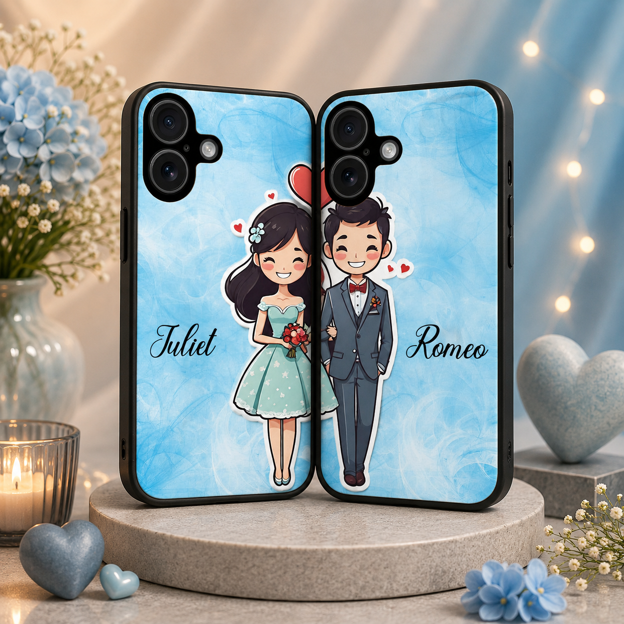 Personalized Couple Mobile Cover with Custom Names – Available for All Models! 101