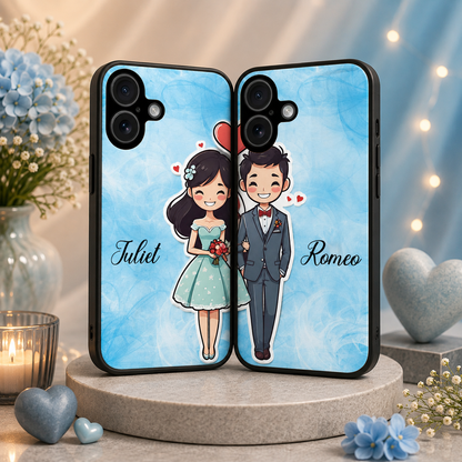 Personalized Couple Mobile Cover with Custom Names – Available for All Models! 101