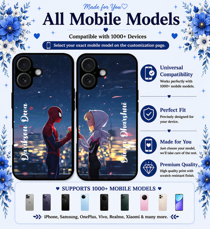 Personalized Couple Mobile Cover with Custom Names – Available for All Models! 104
