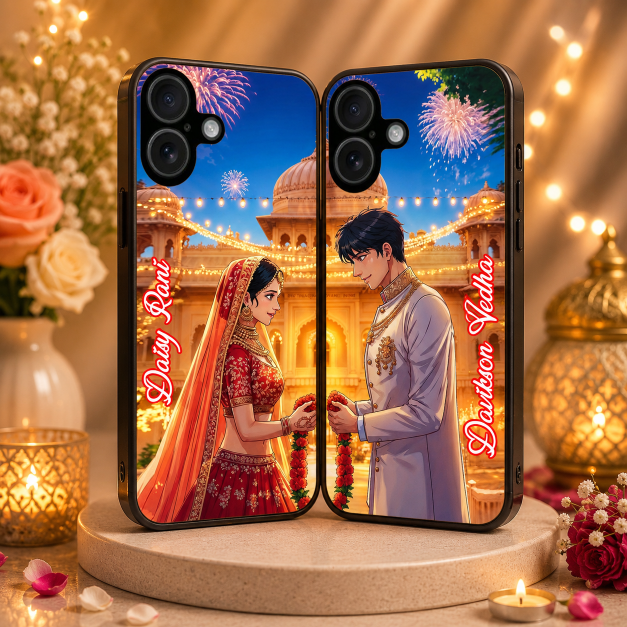 Personalized Couple Mobile Cover with Custom Names – Available for All Models! 105