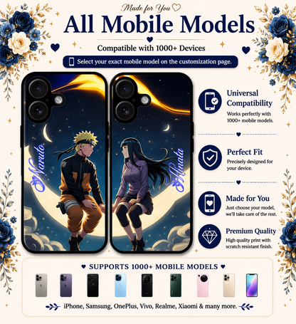 Personalized Couple Mobile Cover with Custom Names – Available for All Models! 106