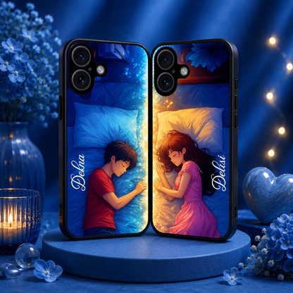 Personalized Couple Mobile Cover with Custom Names – Available for All Models! 107