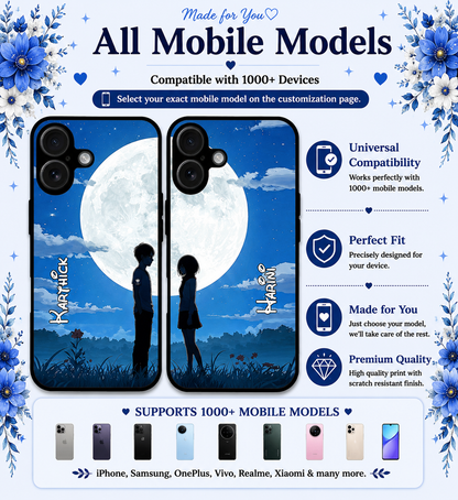 Personalized Couple Mobile Cover with Custom Names – Available for All Models! 109
