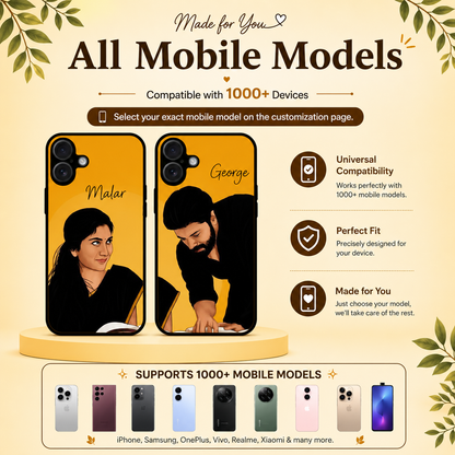 Personalized Couple Mobile Cover with Custom Names – Available for All Models! 11