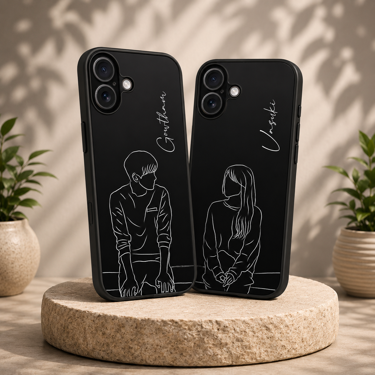 Personalized Couple Mobile Cover with Custom Names – Available for All Models! 12