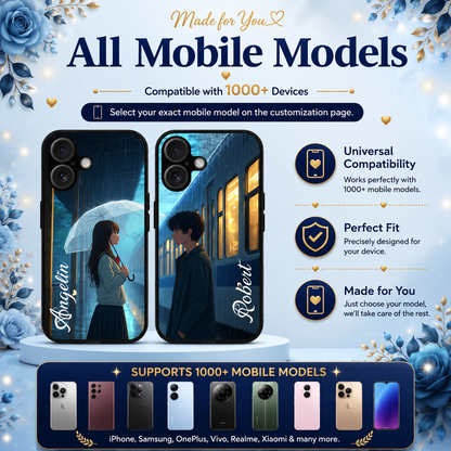 Personalized Couple Mobile Cover with Custom Names – Available for All Models! 14