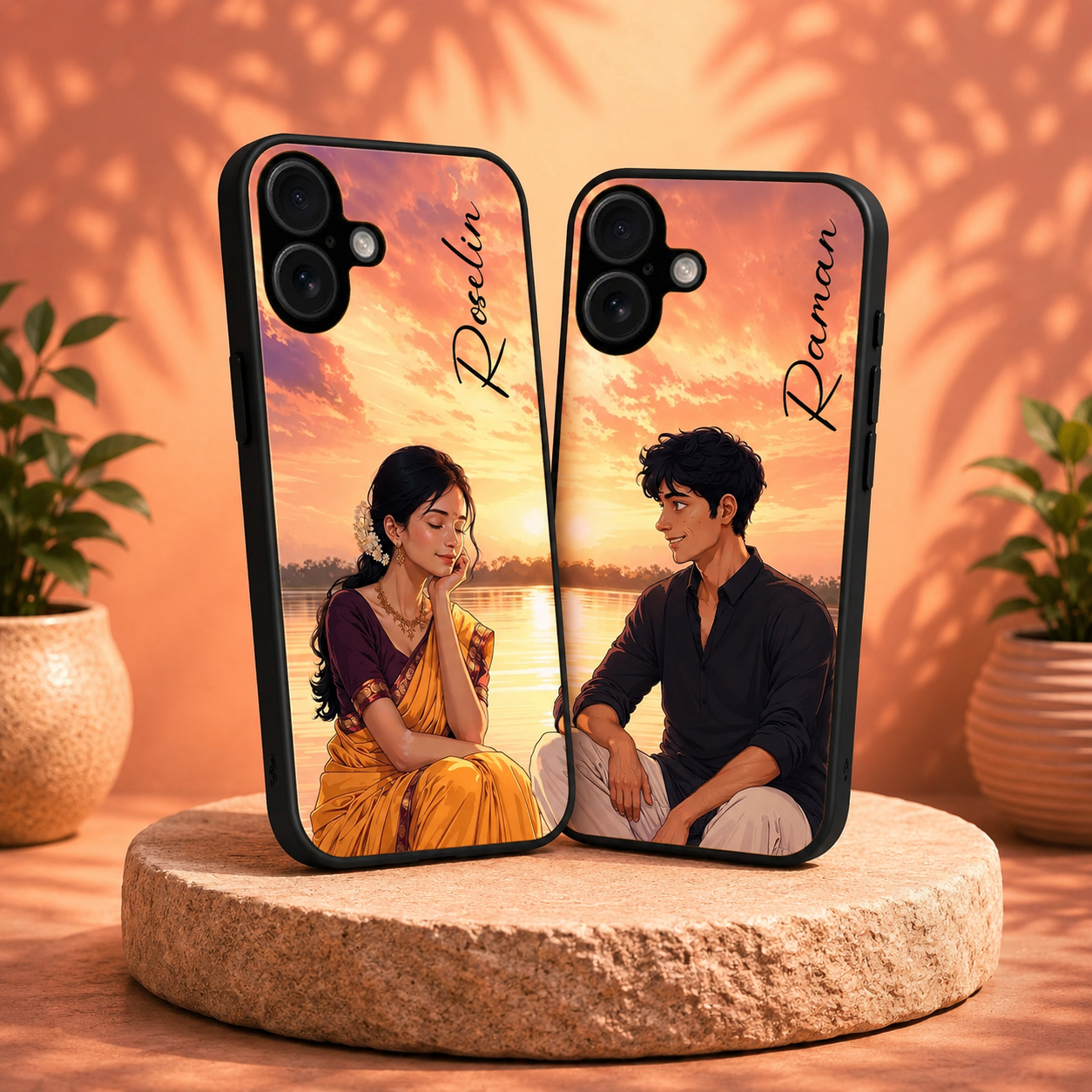 Personalized Couple Mobile Cover with Custom Names – Available for All Models! 15