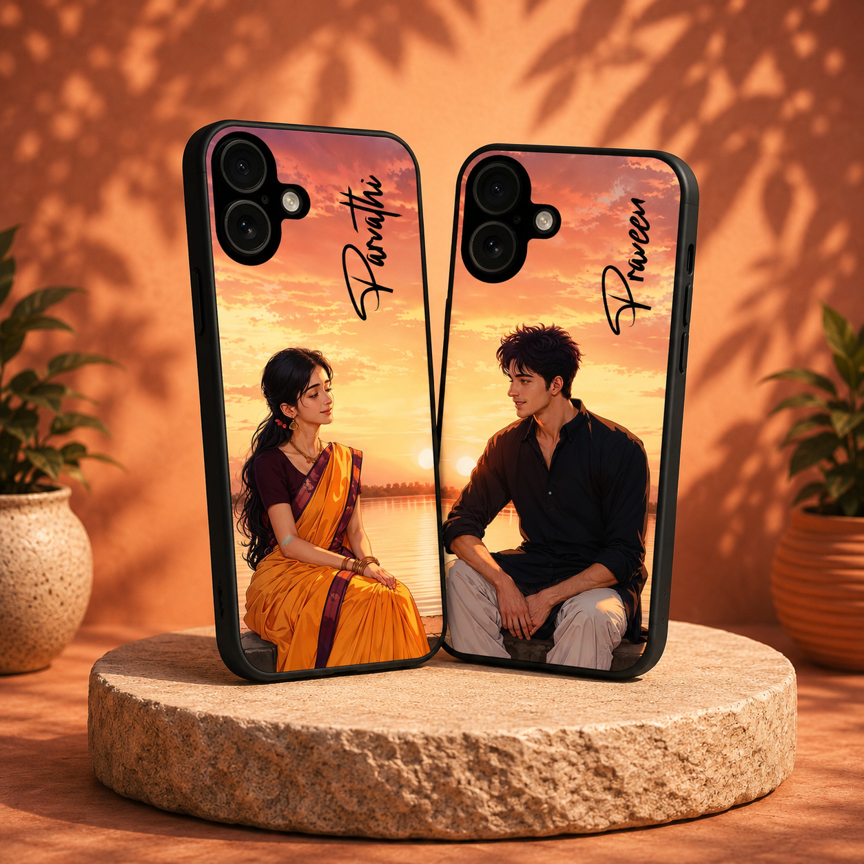 Personalized Couple Mobile Cover with Custom Names – Available for All Models! 16