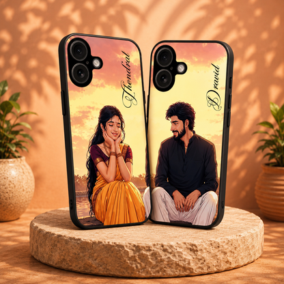 Personalized Couple Mobile Cover with Custom Names – Available for All Models! 17