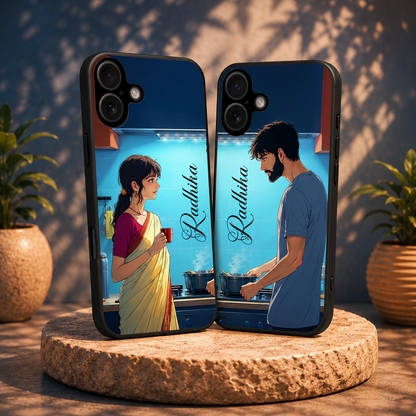 Personalized Couple Mobile Cover with Custom Names – Available for All Models! 18