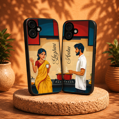 Personalized Couple Mobile Cover with Custom Names – Available for All Models! 19