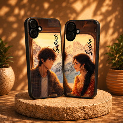 Personalized Couple Mobile Cover with Custom Names – Available for All Models! 20