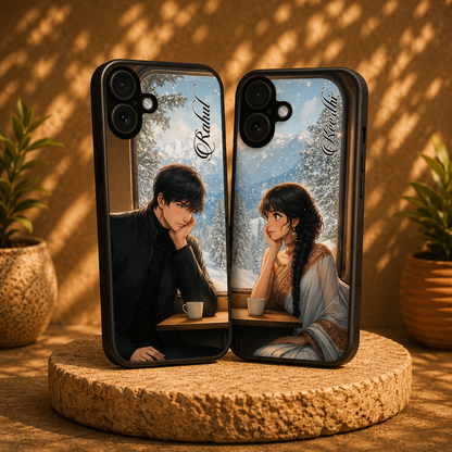 Personalized Couple Mobile Cover with Custom Names – Available for All Models! 24