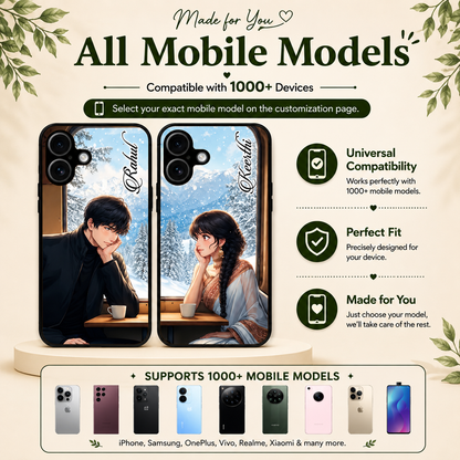 Personalized Couple Mobile Cover with Custom Names – Available for All Models! 24