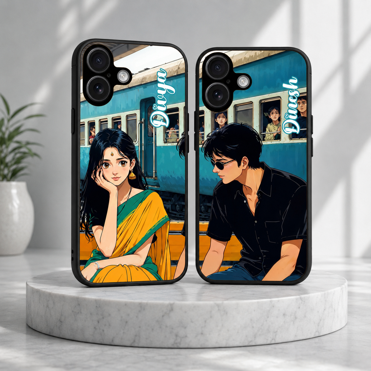 Personalized Couple Mobile Cover with Custom Names – Available for All Models! 26