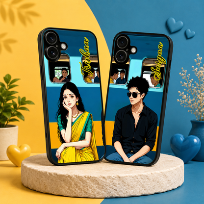 Personalized Couple Mobile Cover with Custom Names – Available for All Models! 27
