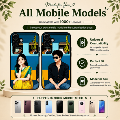 Personalized Couple Mobile Cover with Custom Names – Available for All Models! 27