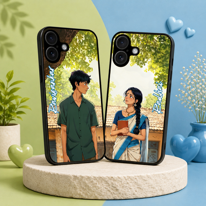Personalized Couple Mobile Cover with Custom Names – Available for All Models! 28