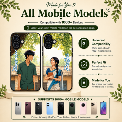 Personalized Couple Mobile Cover with Custom Names – Available for All Models! 28