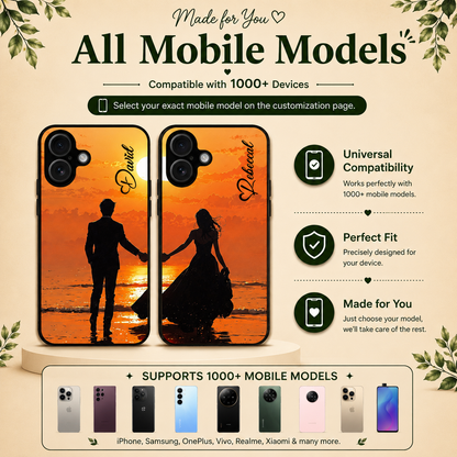 Personalized Couple Mobile Cover with Custom Names – Available for All Models! 31