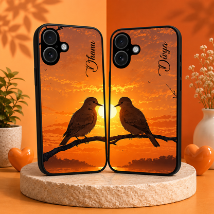 Personalized Couple Mobile Cover with Custom Names – Available for All Models! 32
