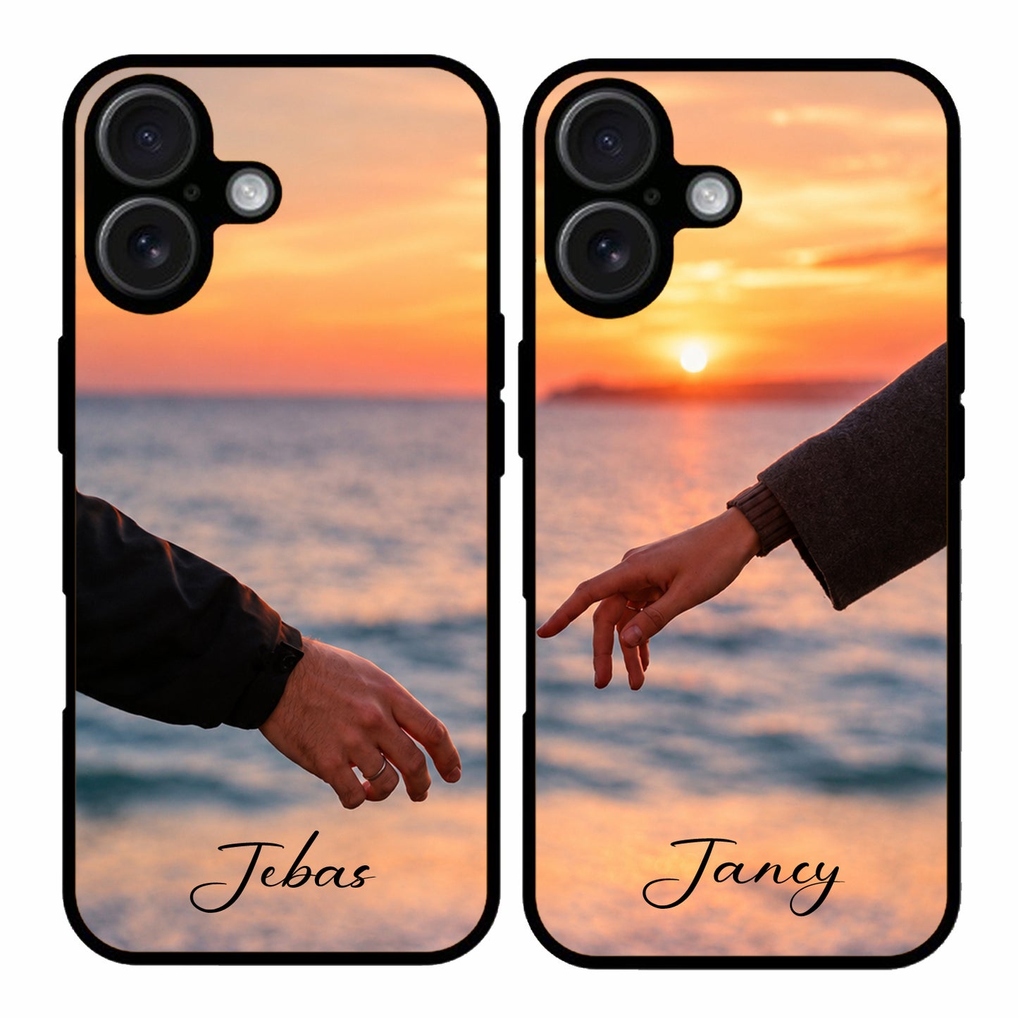 Personalized Couple Mobile Cover with Custom Names – Available for All Models! 36