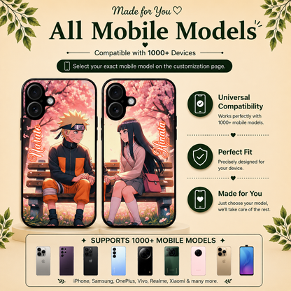 Personalized Couple Mobile Cover with Custom Names – Available for All Models! 38
