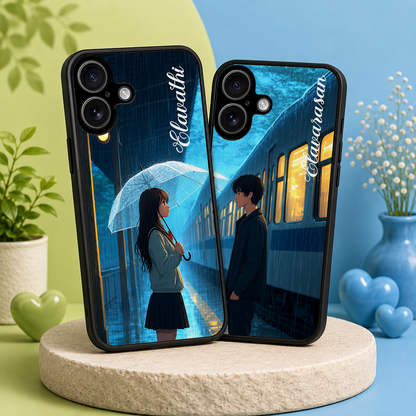 Personalized Couple Mobile Cover with Custom Names – Available for All Models! 39