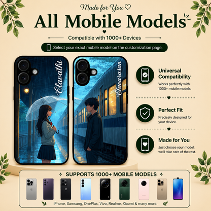 Personalized Couple Mobile Cover with Custom Names – Available for All Models! 39