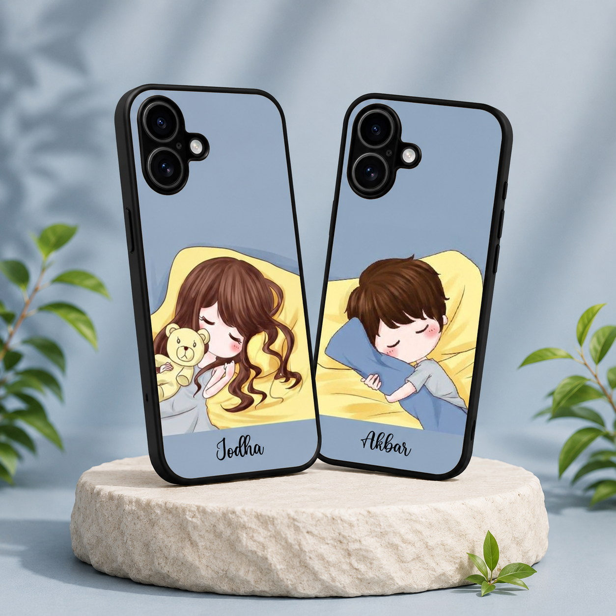 Personalized Couple Mobile Cover with Custom Names – Available for All Models! 03