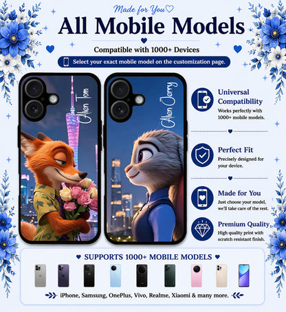 Personalized Couple Mobile Cover with Custom Names – Available for All Models! 42
