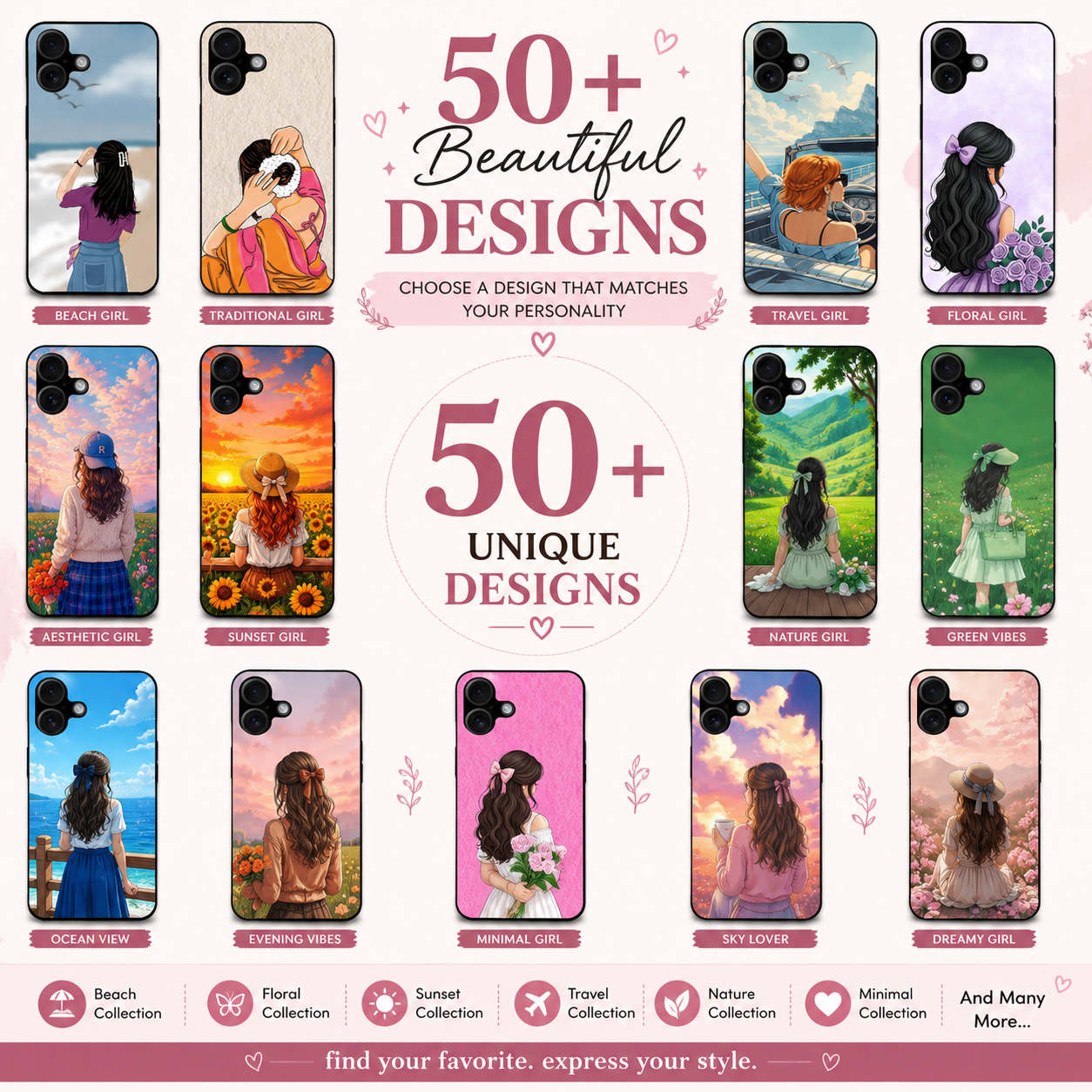 Floral Princess Personalized Mobile Case - Available for All Mobile Models! 30
