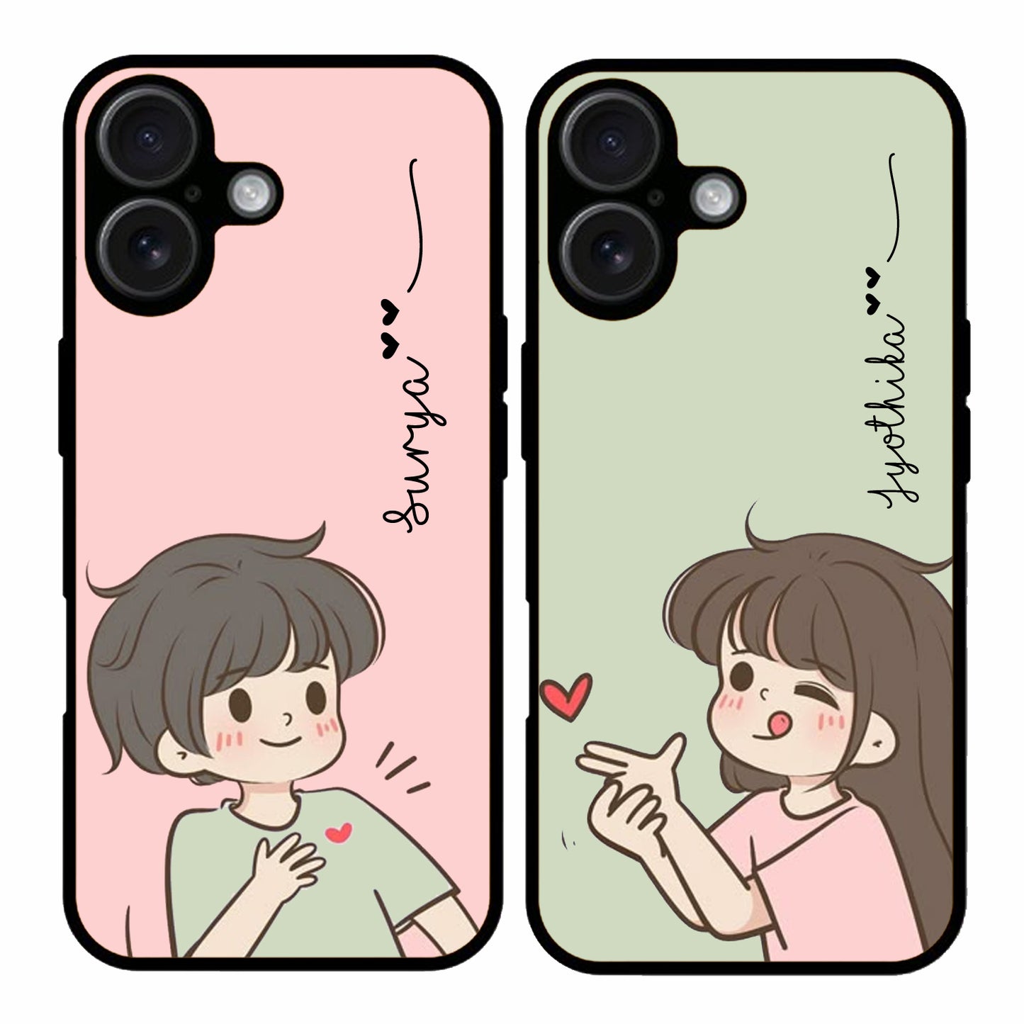 Couple Mobile Covers – Available for All Models! (You're My Person 07 I Love Glitter)