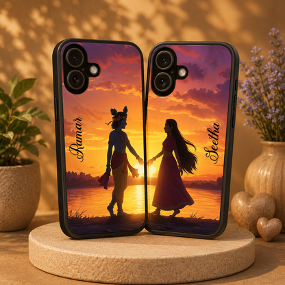 Personalized Couple Mobile Cover with Custom Names – Available for All Models! 54