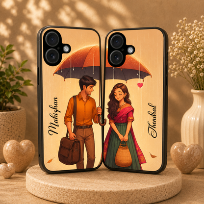 Personalized Couple Mobile Cover with Custom Names – Available for All Models! 59