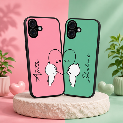 Personalized Couple Mobile Cover with Custom Names – Available for All Models! 05