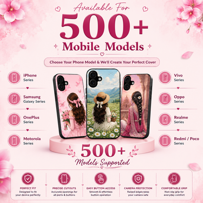 Floral Princess Personalized Mobile Case - Available for All Mobile Models! 30
