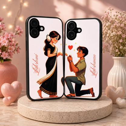 Personalized Couple Mobile Cover with Custom Names – Available for All Models! 61