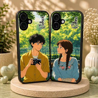 Personalized Couple Mobile Cover with Custom Names – Available for All Models! 63