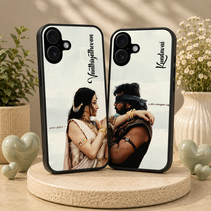 Personalized Couple Mobile Cover with Custom Names – Available for All Models! 64