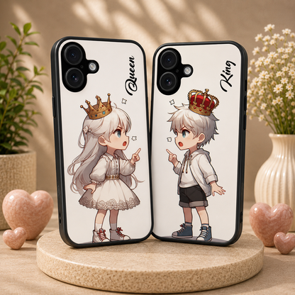 Personalized Couple Mobile Cover with Custom Names – Available for All Models! 66