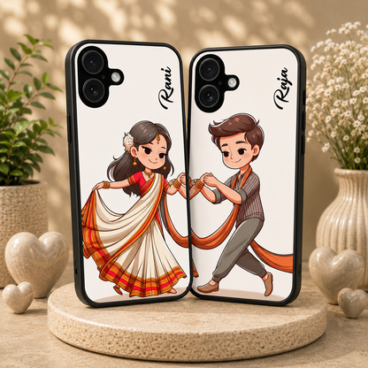 Personalized Couple Mobile Cover with Custom Names – Available for All Models! 68