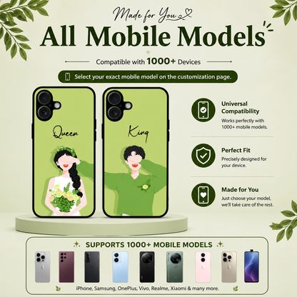 Personalized Couple Mobile Cover with Custom Names – Available for All Models! 06