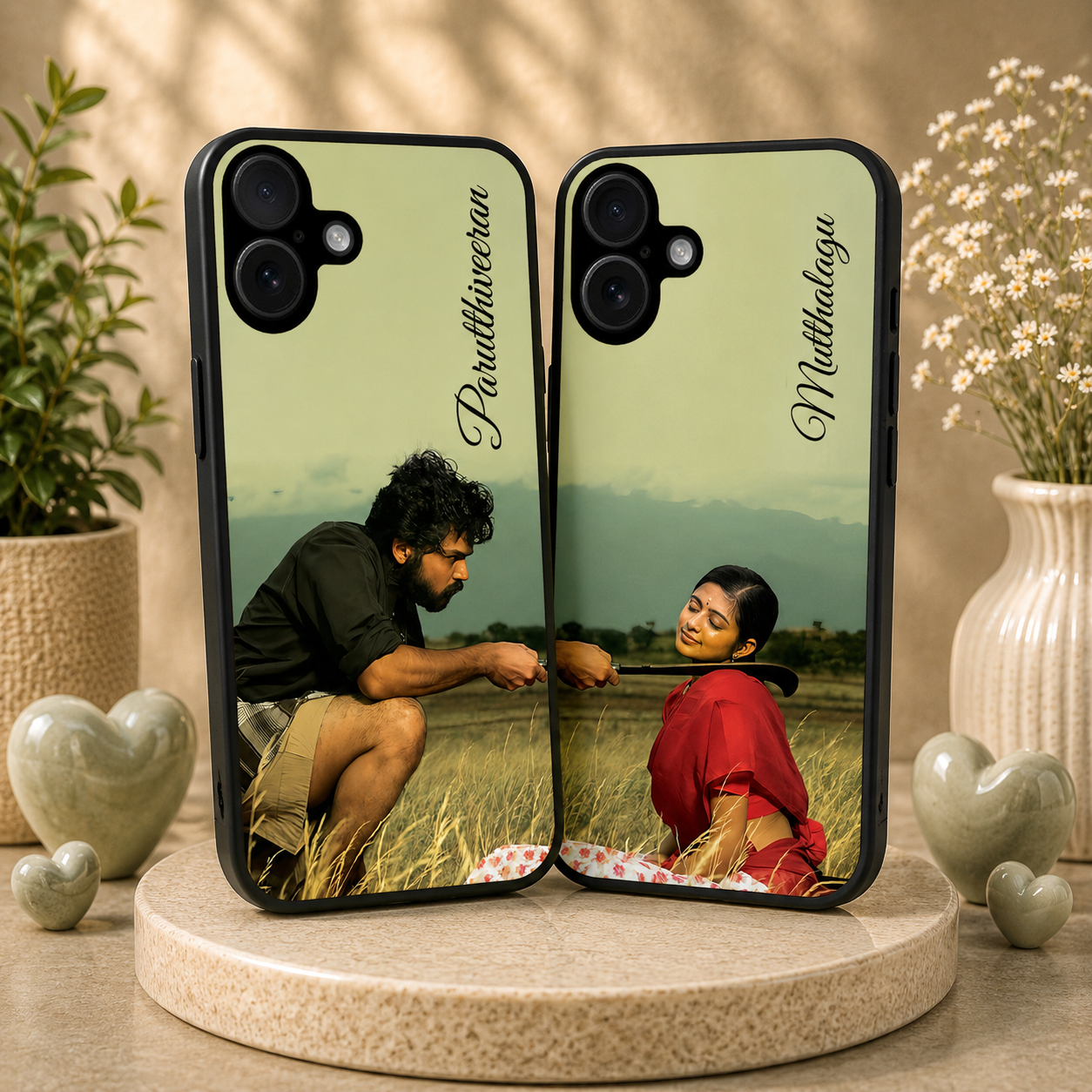 Personalized Couple Mobile Cover with Custom Names – Available for All Models! 72