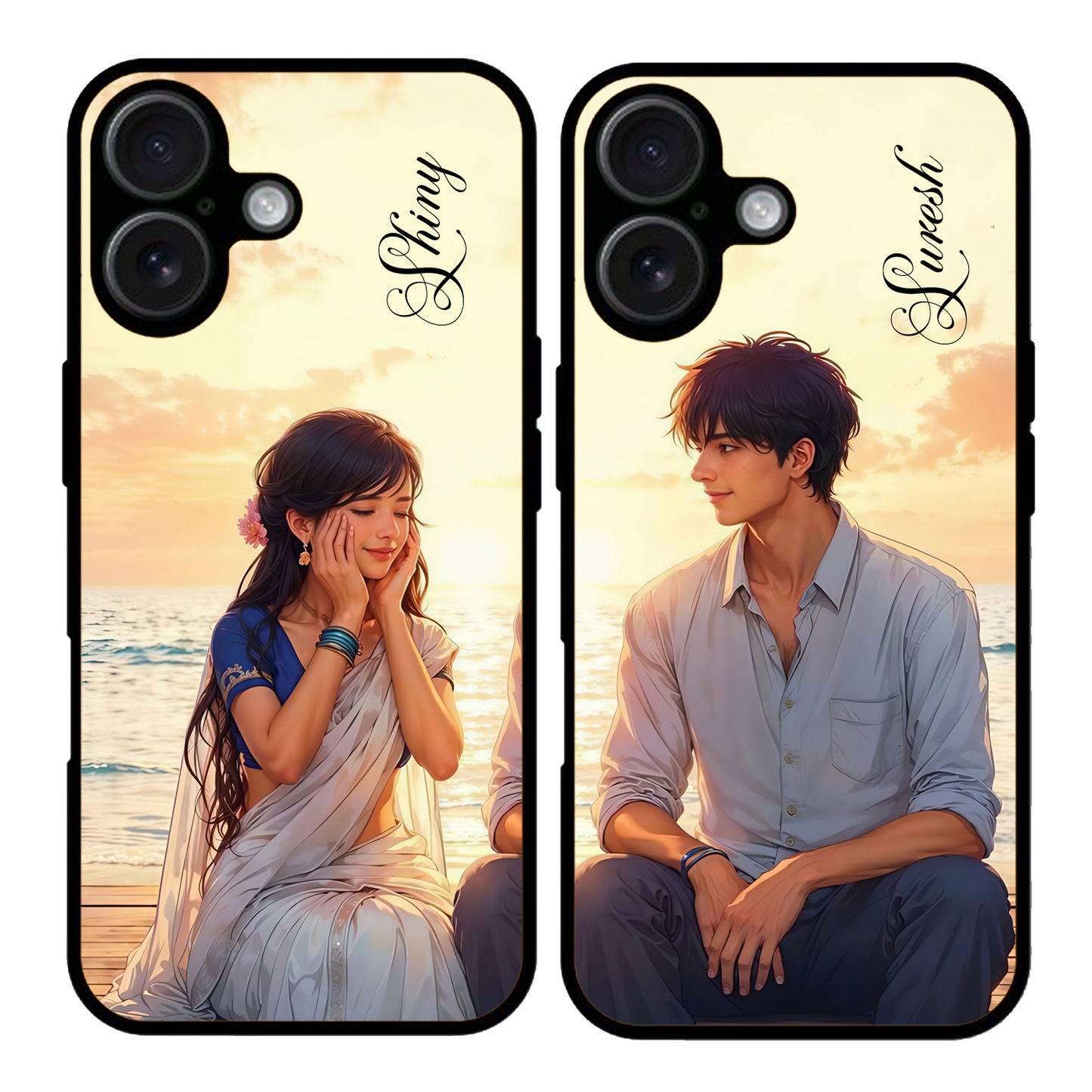 Couple Mobile Covers – Available for All Models! (Snapversary 77 Perfecto Calligraphy)
