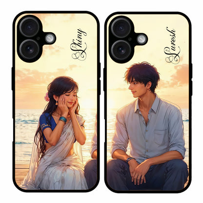 Couple Mobile Covers – Available for All Models! (Snapversary 77 Perfecto Calligraphy)