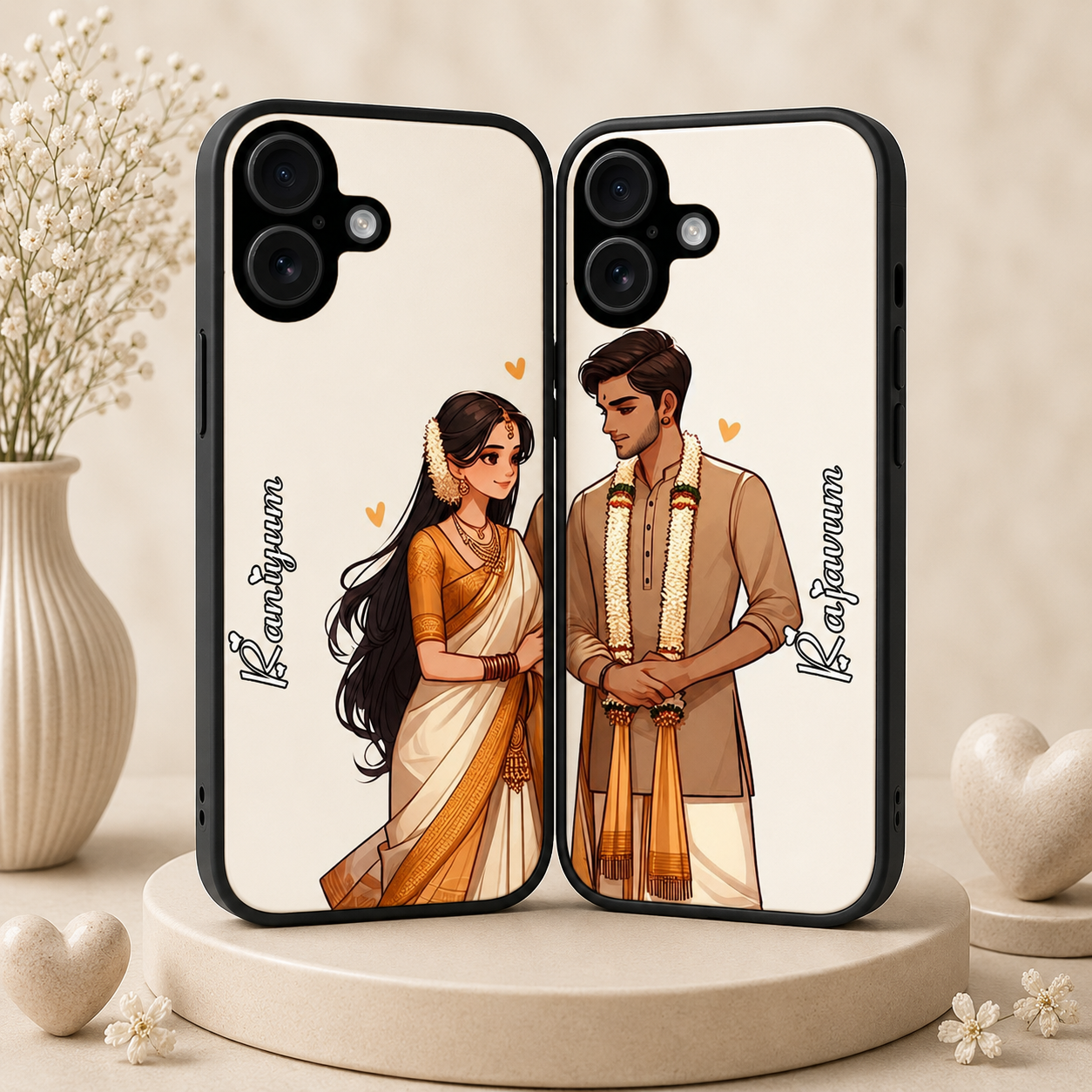 Personalized Couple Mobile Cover with Custom Names – Available for All Models! 89