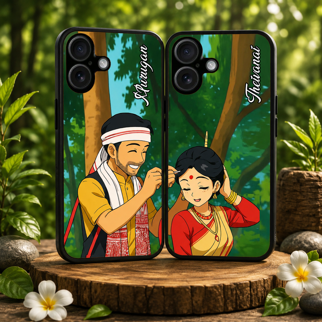 Personalized Couple Mobile Cover with Custom Names – Available for All Models! 92
