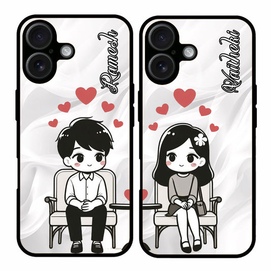 Couple Mobile Covers – Available for All Models! (TwogetherCases 93 Mistletoe Magic)
