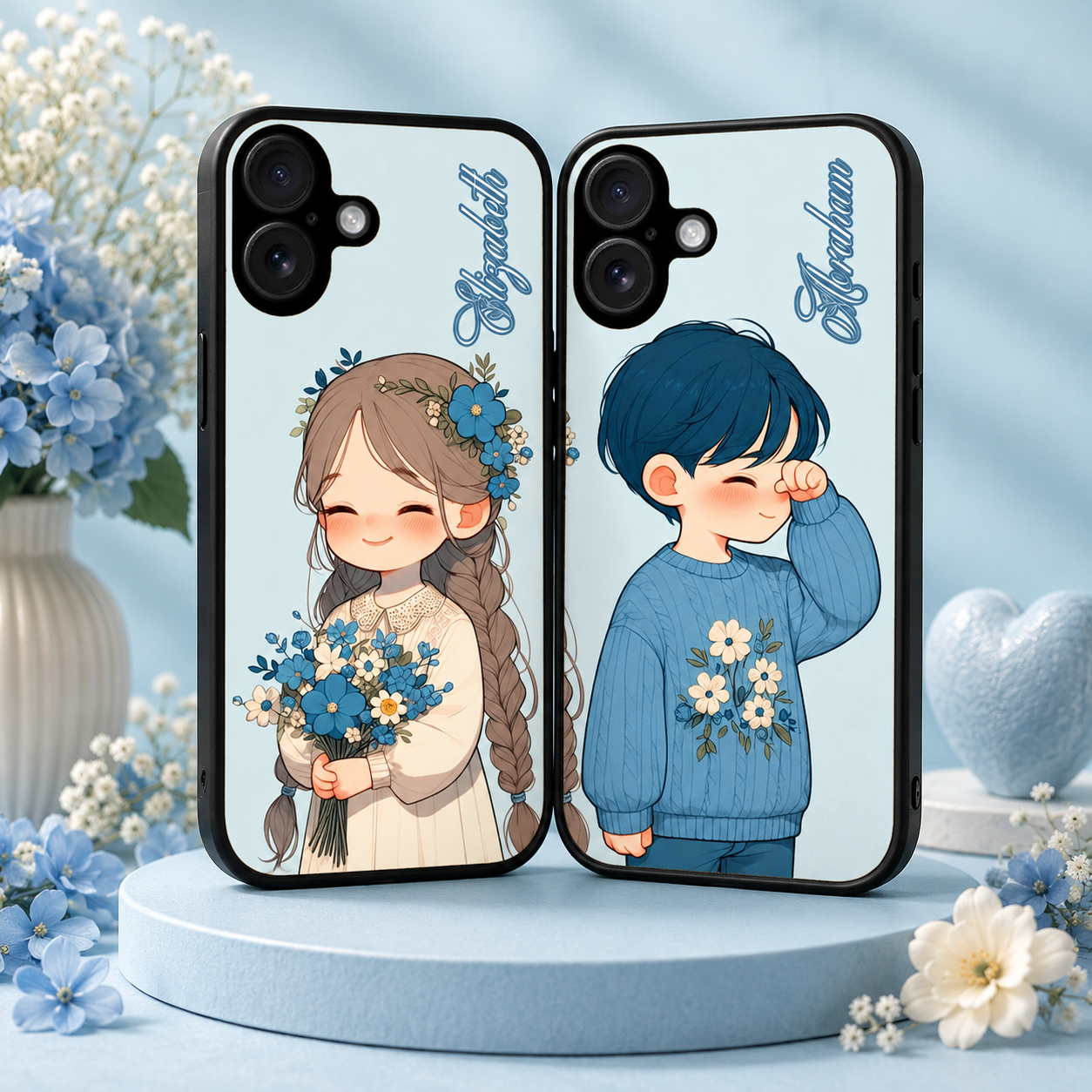 Personalized Couple Mobile Cover with Custom Names – Available for All Models! 94